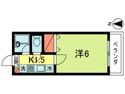 クレセールオギクボ(1K/3階)の間取り写真