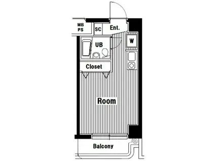 ガラ・ステージ新大塚(ワンルーム/4階)の間取り写真