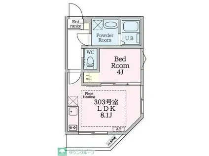 CHARME ROGER RESIDENCE(1LDK/3階)の間取り写真