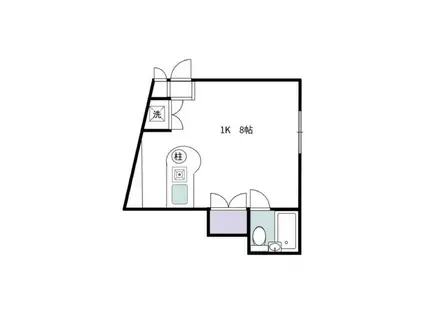 APARTMENT A(1K/2階)の間取り写真