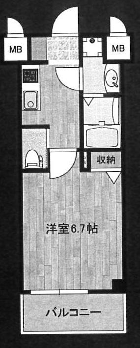 AVANTIO GRANDE(1K/4階)の間取り写真