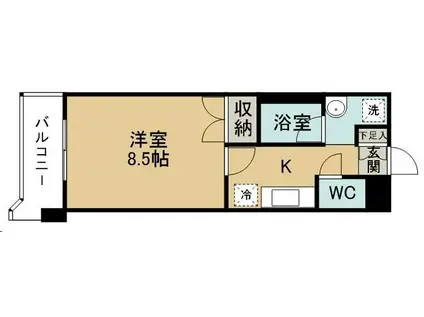 メゾンドールヘンミ(1K/2階)の間取り写真