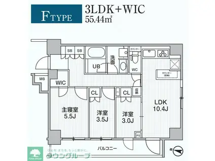 ALIVIS綾瀬(3LDK/1階)の間取り写真