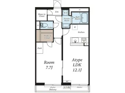 PRECIOUSSTAGEI(1LDK/3階)の間取り写真