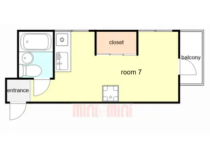 RESIDENCE ALIKAIII(ワンルーム/3階)の間取り写真