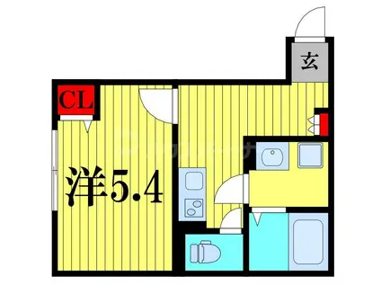 ル・カンフリエ柏中央(1K/1階)の間取り写真