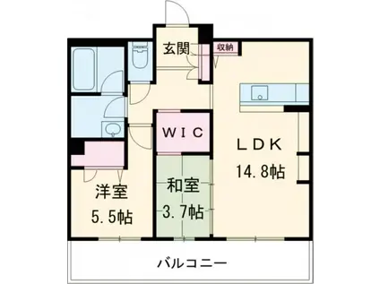 シャーメゾン BLOOM STAGE(2LDK/3階)の間取り写真