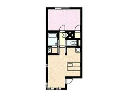 デザイナーズ大町一番街A棟(1DK/1階)の間取り写真