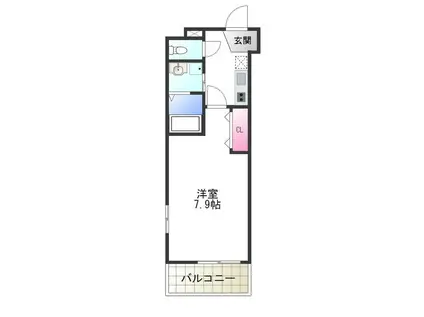 フジパレス堺中長尾(1K/3階)の間取り写真