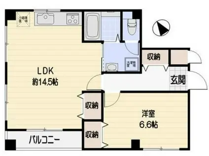 グランシャリオ(1LDK/2階)の間取り写真