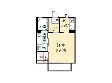 シャーメゾンT&N(1K/2階)の間取り写真