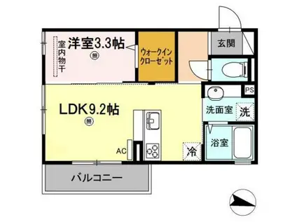 アップス大町DII(1LDK/3階)の間取り写真