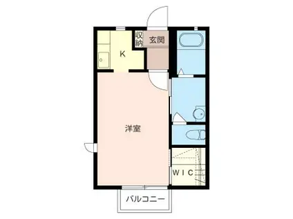 ピュアクオーレ(1K/2階)の間取り写真