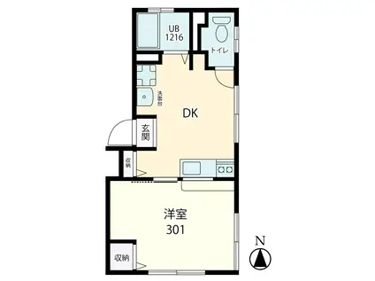 一場ビル(1LDK/3階)の間取り写真