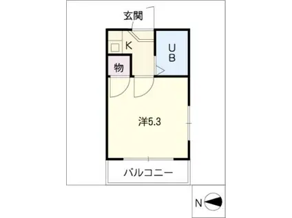 レオパレス21川名第3(1K/1階)の間取り写真