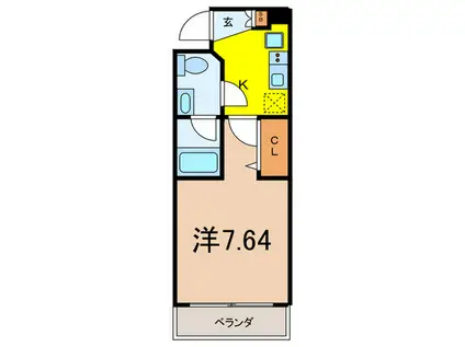 SHOKEN RESIDENCE早稲田(1K/2階)の間取り写真