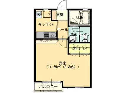 アヴァンセ・イシハラ(1K/2階)の間取り写真