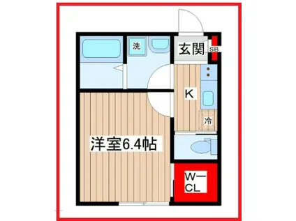 カーサ柴又(1K/1階)の間取り写真