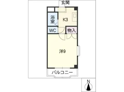 エスポワールマンション(1K/3階)の間取り写真
