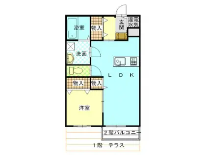 ペイサージュ・N(1LDK/1階)の間取り写真