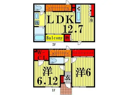 メゾンミヤジマ(2LDK/1階)の間取り写真
