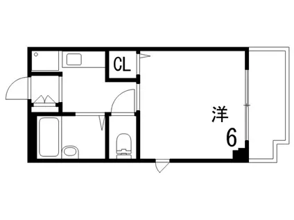 サンハウス御影本町(1K/2階)の間取り写真