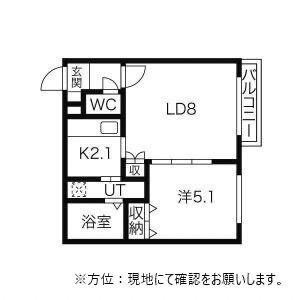 セルバテール南15条(1LDK/3階)の間取り写真