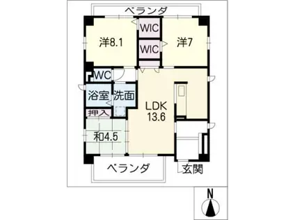 ソフィア山手(3LDK/2階)の間取り写真