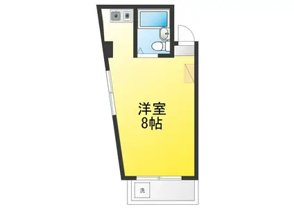 アパートメント石原(ワンルーム/3階)の間取り写真