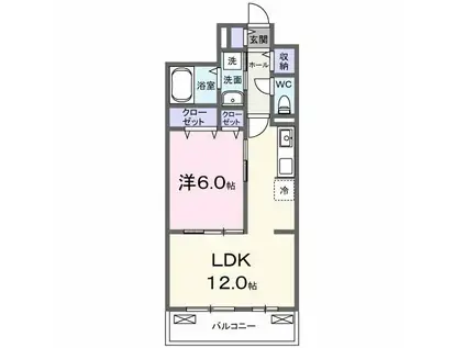 メゾン・ド・フロレゾン(1LDK/2階)の間取り写真