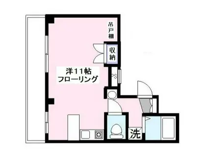 カーサ・セレッソ(ワンルーム/5階)の間取り写真