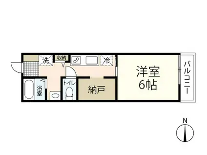 ゴール・D・ロジャー(1K/2階)の間取り写真