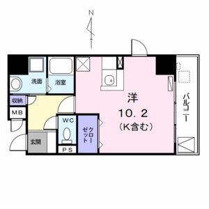 ベルアンジュ(1K/3階)の間取り写真