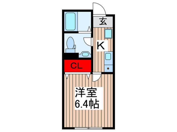 オーチェ今羽(1K/1階)の間取り写真