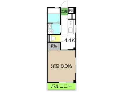 住友ハイツ(1K/2階)の間取り写真