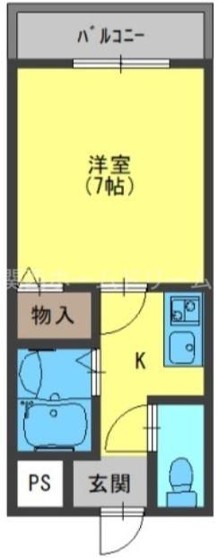 シャトーグレース(1K/1階)の間取り写真