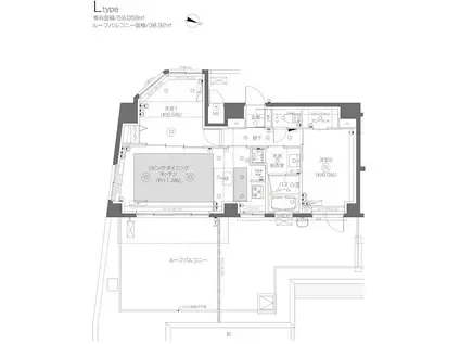 ZOOM北千住(2LDK/8階)の間取り写真