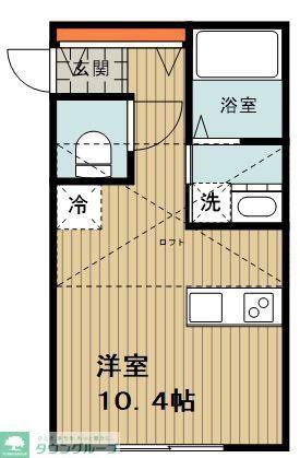 ＪＲ高崎線 桶川駅 徒歩7分 2階建 築1年(ワンルーム/1階)の間取り写真