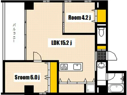 87G YOSHIJIMA AVE(1SLDK/5階)の間取り写真