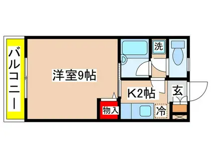 ボヌール橋場(1K/2階)の間取り写真