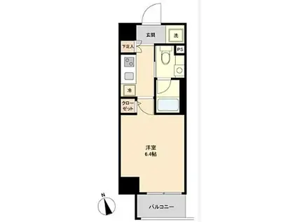 プライズ恵比寿(1K/7階)の間取り写真