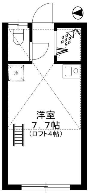 クレセール田端(ワンルーム/2階)の間取り写真