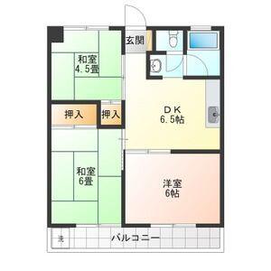 OS・SKYマンション城下(3DK/4階)の間取り写真