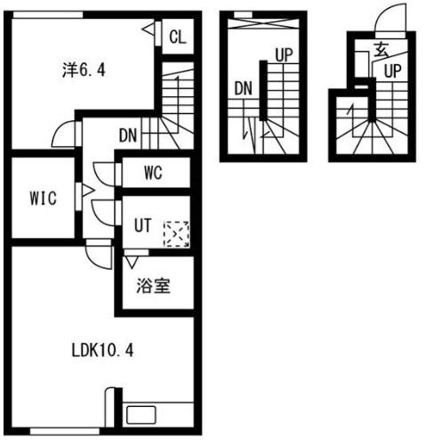 プチ ボヌール (1LDK/3階)の間取り写真