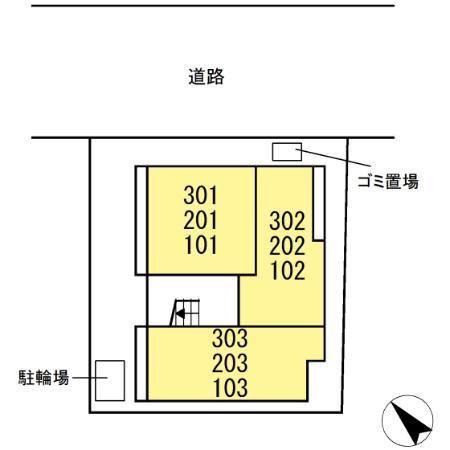 D PAINA西寺尾(1LDK/1階)の間取り写真