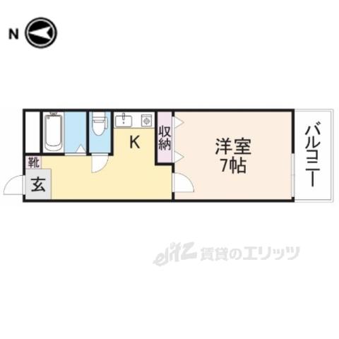 メゾン金城(1K/1階)の間取り写真