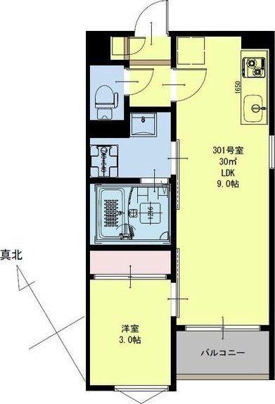 REGALEST SOFIA II(1LDK/3階)の間取り写真