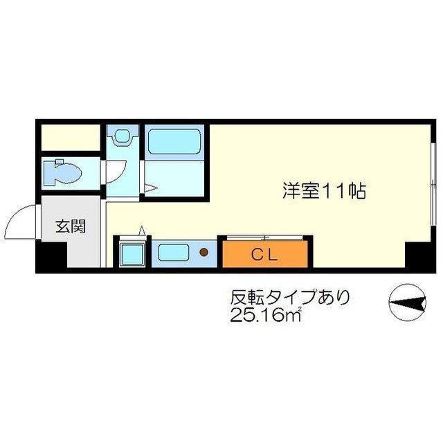 グランヴィ新大阪(ワンルーム/4階)の間取り写真