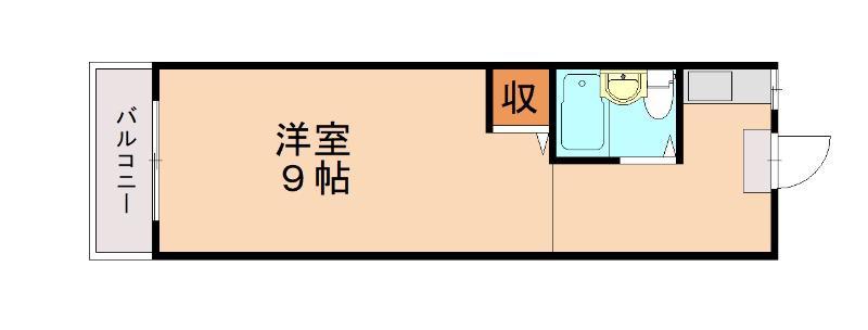 ジョイフル東鳴水(ワンルーム/1階)の間取り写真