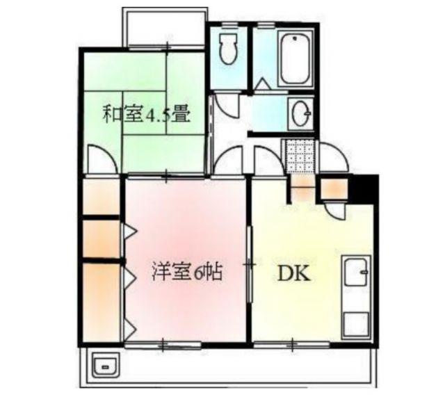 村上マンション(2K/1階)の間取り写真